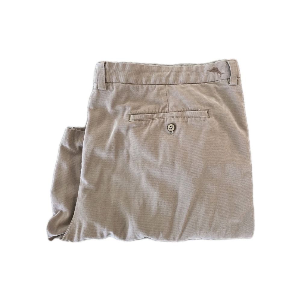 Tommy Bahama Shorts Beige Mens 44 Silk Cotton Chino Tan Comfort Lightweight Golf